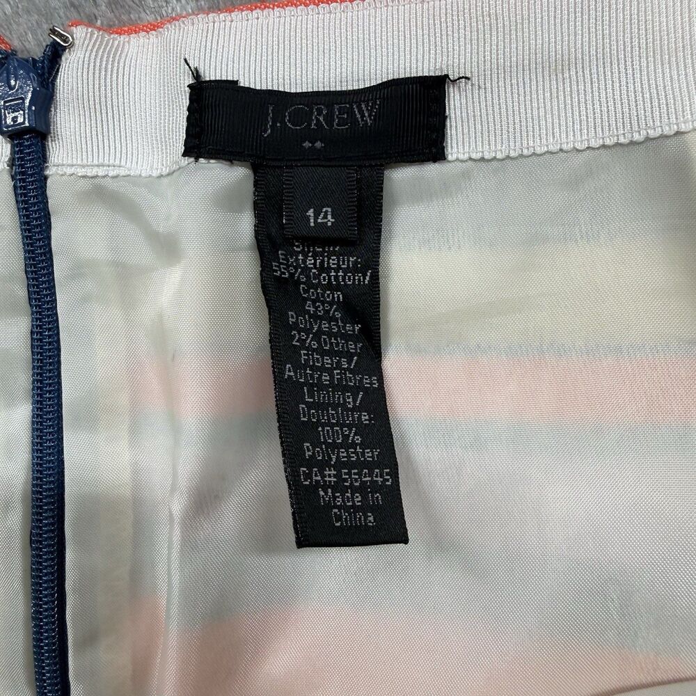 J. Crew Mini Skirt Women’s 14 Multicolor Striped Modern Preppy Retro - Picture 6 of 6